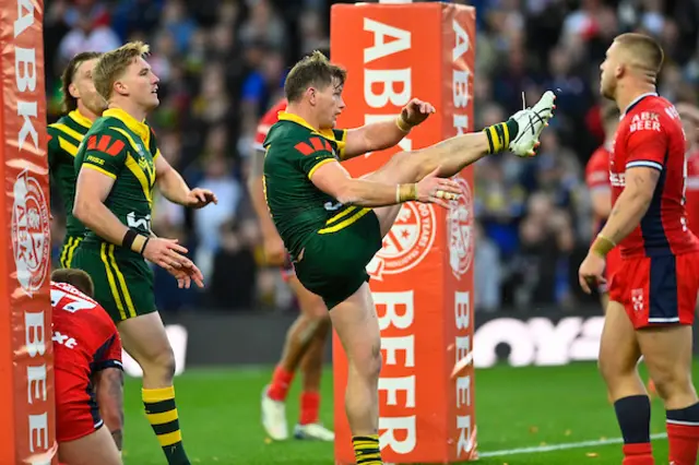 Harry Grant celebrates