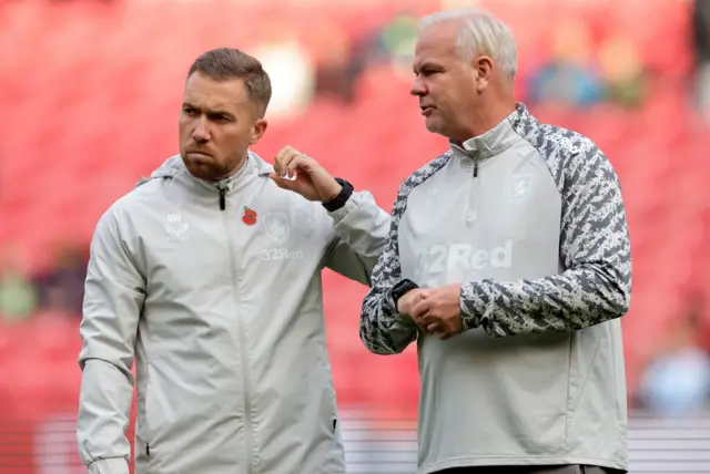 Middlesbrough first team coach Harry Watling (left) and first team coach Adi Viveash