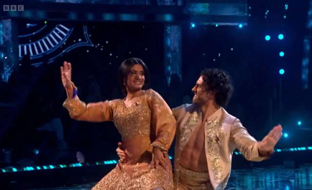 Balvinder and Julian on Strictly Come Dancing.