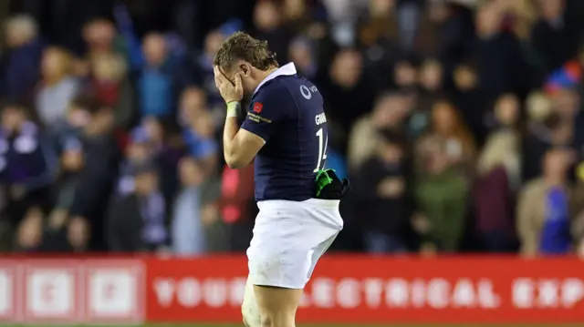 Darcy Graham looks dejected