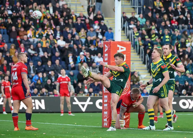 Australia's Harry Grant celebrates scoring