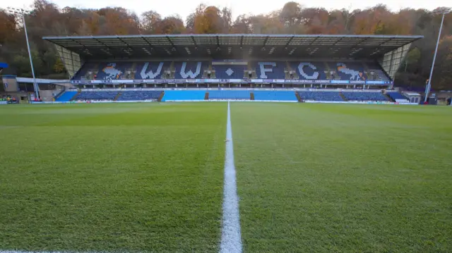 A general photo of the inside of Wycombe's stadium
