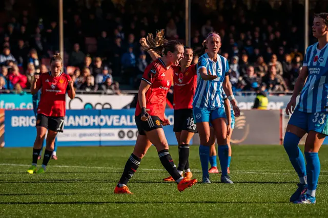 Terland celebrates scoring v Brighton