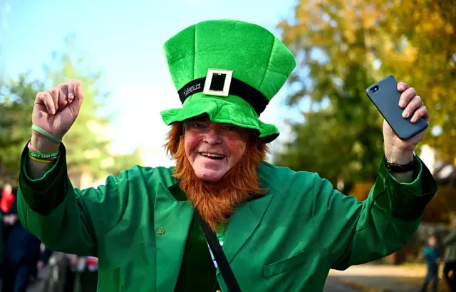 An Ireland fan in Dublin