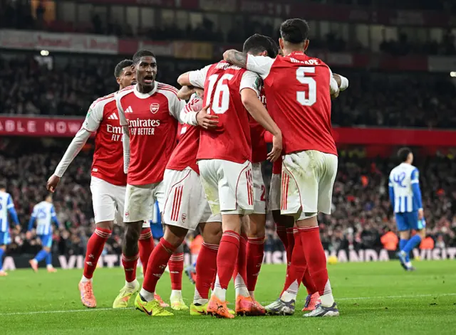 Arsenal celebrate goal