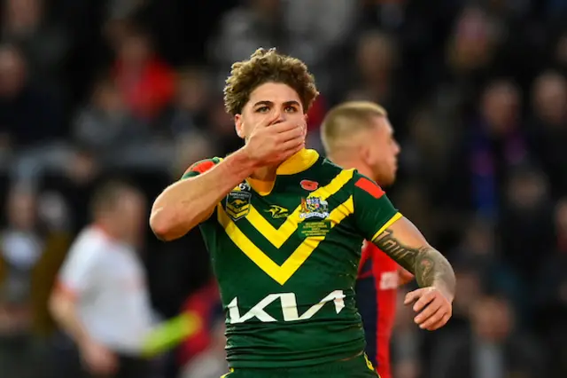 Reece Walsh celebrates