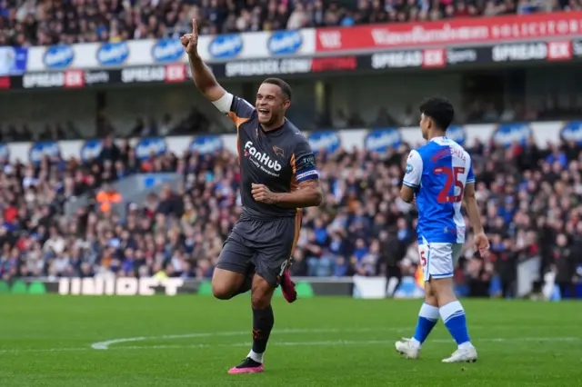 Derby County's Carlton Morris celebrates