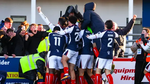 Falkirk players celebrate