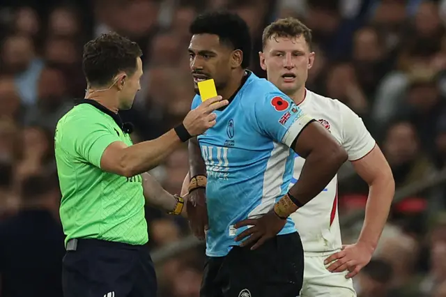 Yellow card for Fiji
