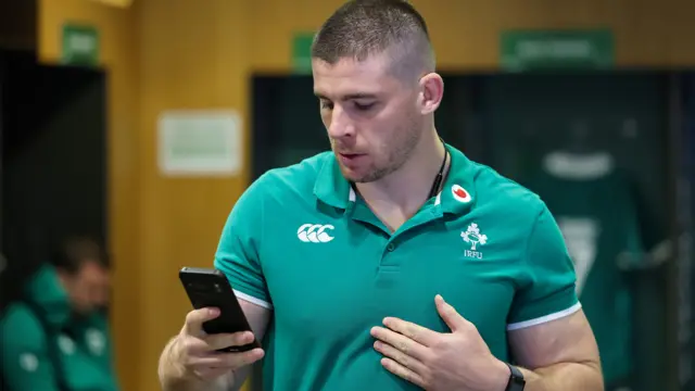 Nick TImoney on his phone