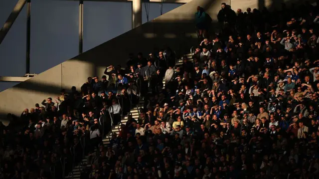 Everton fans at Hill Dickinson Stadium