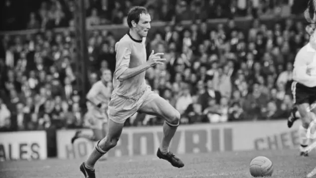 Derek Dougan playing for Wolves