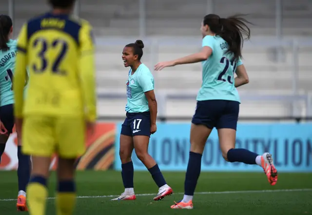 Nikita Parris of London City Lionesses celebrates