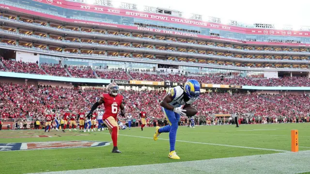 Davante Adams scores for the LA Rams