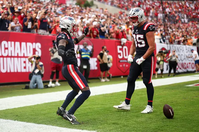 Stefon Diggs celebrates after scoring a touchdown