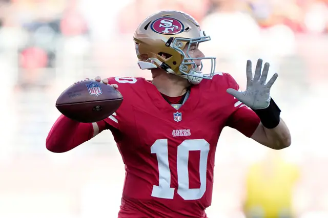 Mac Jones in action for the Niners