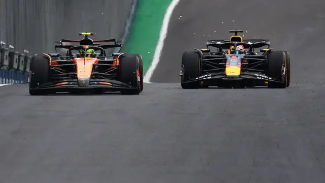 Norris overtakes Verstappen
