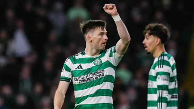 Kieran Tierney celebrates