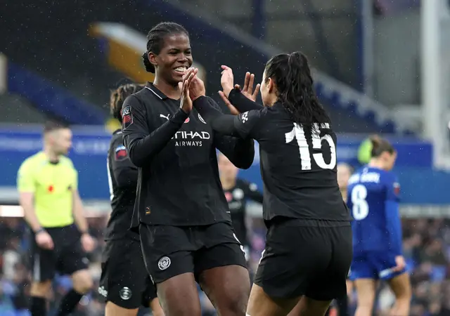 Khadija Shaw of Manchester City celebrates