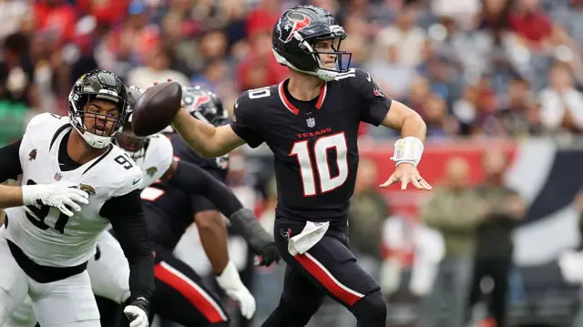Davis Mills in action for Houston Texans