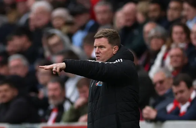 Eddie Howe at the Gtech Community Stadium
