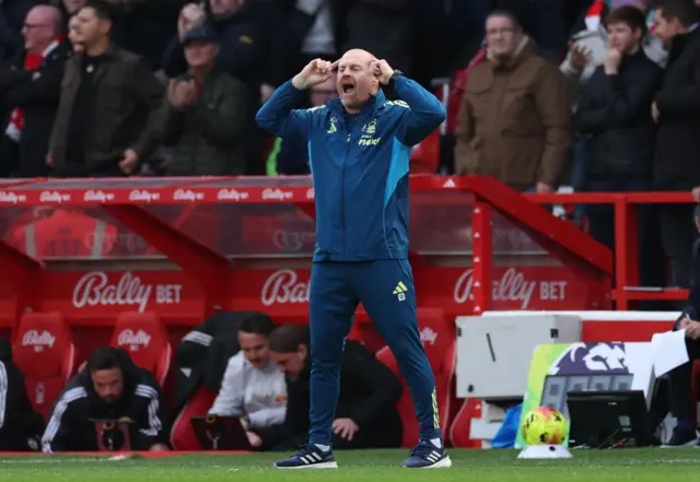 Sean Dyche at the City Ground