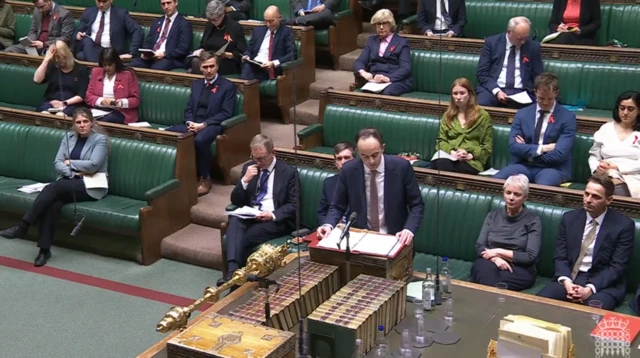 Murray, looking down at his speech as he addresses Shadow Chancellor Mel Stride's question