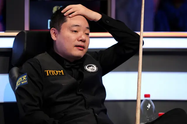 Ding Junhui in action against Xu Si, on day three