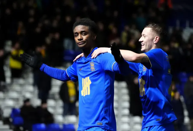 Birmingham City's Demarai Gray (left) celebrates