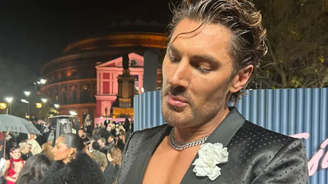 Chris Appleton on the fashion awards blue carpet