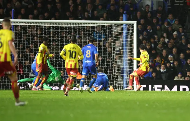Watford's Othmane Maamma scores
