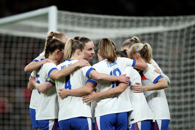 Lionesses celebrate win over China at Wembley