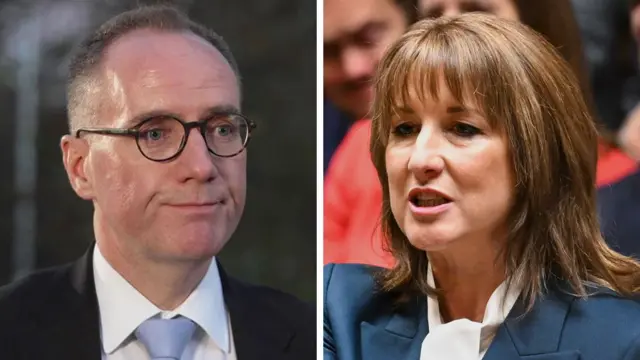 A composite image of Richard Hughes and Rachel Reeves