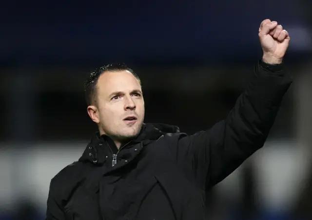 Chris Davies celebrates