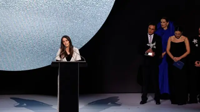 Tania Fares receives the 15 Years Of BFC Fashion Trust.