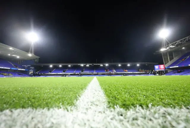 Ipswich's Portman Road stadium before kick-off with Stoke City
