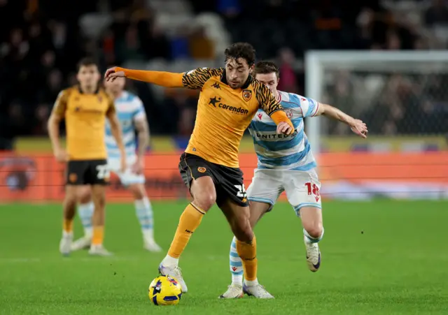 Matt Crooks in action for Hull against Wrexham