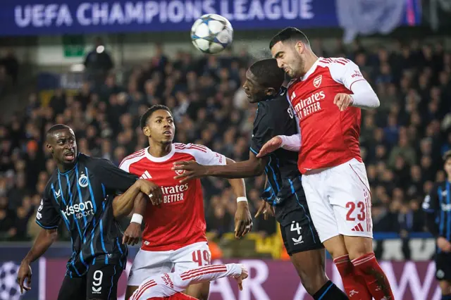 Players fight for the ball