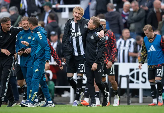 Nick Woltemade and Eddie Howe