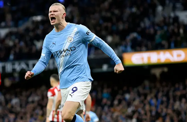 Erling Haaland celebrates goal
