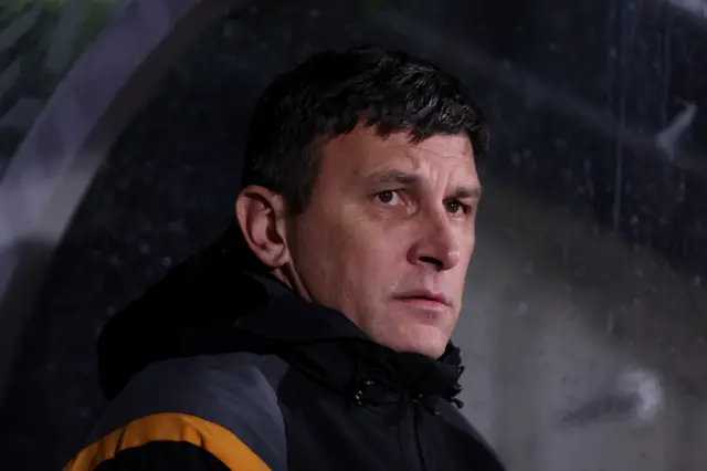 Hull City head coach Sergej Jakirovic during the 4-1 defeat to Middlesbrough
