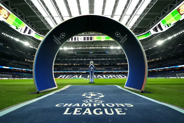 Bernabeu before kick off against Man City