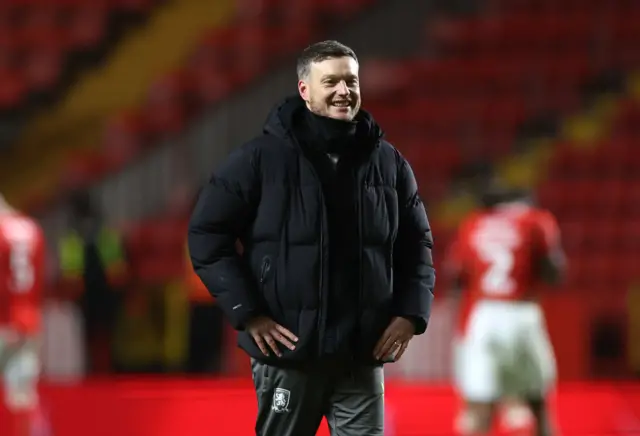 Middlesbrough manager Kim Hellberg after the win at Charlton