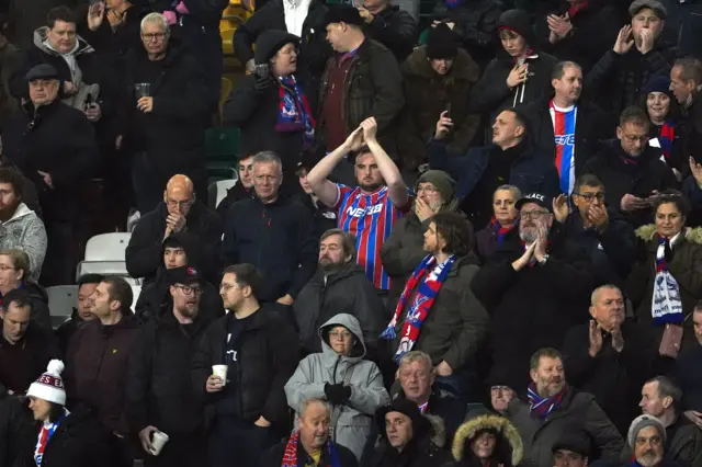 rystal Palace fans before the UEFA Conference League match at the Tallaght Stadium, Dublin.