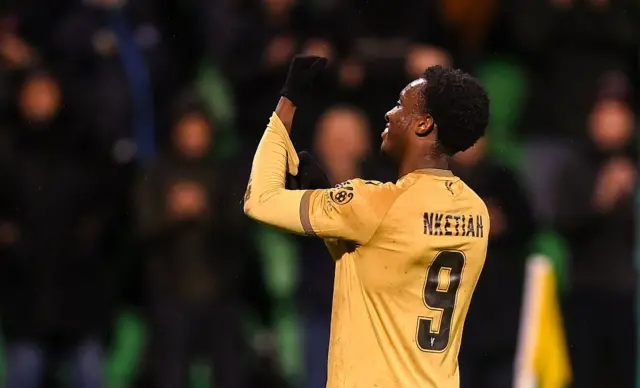 Eddie Nketiah celebrates
