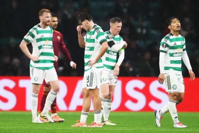Celtic players dejected