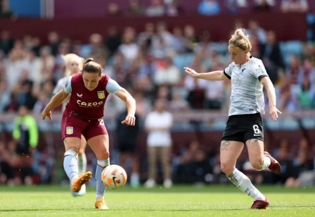 Kirsty Hanson rescued a point for Villa in a 3-3 draw in May 2023
