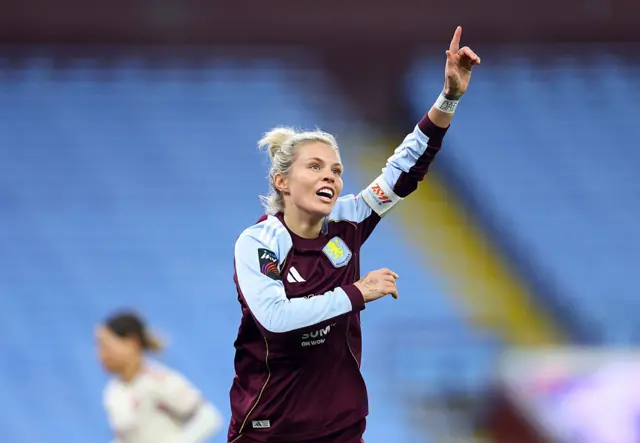 Rachel Daly of Aston Villa celebrates scoring her team's third goal