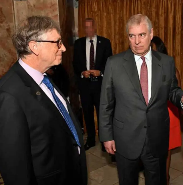 Prince Andrew with Bill Gates