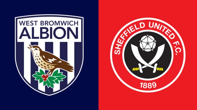 The club badges of West Brom and Sheffield United